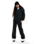 Threadbare Petite Ski overhead quarter zip jacket in black