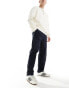 Armani Exchange drawstring tailoring fabric trousers in navy