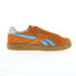 Reebok Club C Grounds UK Mens Orange Suede Lace Up Lifestyle Sneakers Shoes 10.5