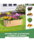 Rectangle Wood Flower Planter Box Portable Raised Vegetable Patio