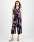 Women's Striped Cropped Sleeveless Jumpsuit