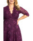 Women's Plus Size Mademoiselle Lace Cocktail Dress with Sleeves