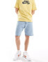 Jack & Jones straight fit denim shorts in mid blue