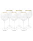 Rippled Wine Glasses, Set of 6