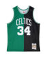 Men's Paul Pierce Black, Kelly Green Boston Celtics Hardwood Classics 2007-08 Split Swingman Jersey