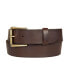 Men's Leather Jean Belt with Roller Buckle and Rivets