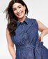 Plus Size Denim Shirtdress