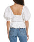 Ulla Johnson Smocked Linen Top Women's