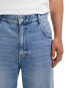 Bershka twisted seam baggy jeans in blue