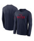 Men's Navy New England Patriots Sideline Performance Long Sleeve T-Shirt