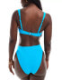 ASOS DESIGN mix and match underwired bikini top in bright blue