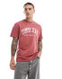 Tommy Jeans varsity logo t-shirt in washed red