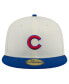 Men's Cream Chicago Cubs Evergreen Chrome 59Fifty Fitted Hat