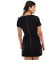 Closet London square neck mini dress in black