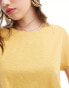 Superdry Slouchy cropped t-shirt in sauterne yellow