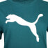 Puma Essential Cat Logo Crew Neck Short Sleeve T-Shirt Womens Green Casual Tops