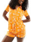 Chelsea Peers poly jersey short sleeve and short pyjama set in vacation print