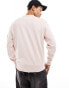 Calvin Klein Jeans badge crew neck sweatshirt in sepia rose