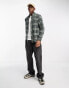 Timberland Heavy flannel check shirt in green