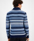 Men's Striped Shawl-Collar Long Sleeve Pullover Sweater, Created for Macy's