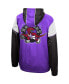 Men's Purple, Black Toronto Raptors Hardwood Classics Highlight Reel Windbreaker Half-Zip Hoodie Jacket