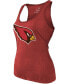 Women's Heathered Cardinal Arizona Cardinals Name Number Tri-Blend Tank Top