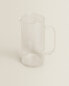 Borosilicate glass jug with line design