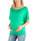 Loose Fit Dolman Maternity Top with Wide Sleeves