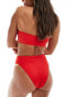 ASOS DESIGN Maya mix and match high leg high waist bikini bottom in red