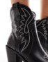 Glamorous western ankle boots in black