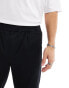 ASOS DESIGN relaxed pull on trouser in black with elasticated waist