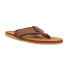 London Fog Tyrone Flip Flops Mens Brown Casual Sandals CL30379M-T