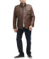 Men's Faux Leather Four Pocket Field Jacket