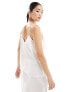 Vila Bridal satin cami top co-ord in white