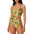 Bar III Women s Floral Chic One Piece Swimsuit Yellow Size Large