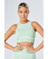 Women's Recycled Colour Block Body Fit Racer Crop Top