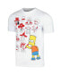 Men's and Women's Bart Simpson White The Simpsons School Doodles T-shirt