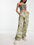 ASOS DESIGN oversized cargo trouser in blurred camo print