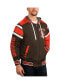 Men's Brown, Gray Cleveland Browns Extreme Full Back Reversible Hoodie Full-Zip Jacket