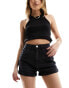 Cotton On classic denim shorts in black