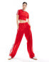 adidas Originals firebird track pants in red