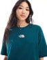 The North Face Oversized heavyweight t-shirt in green Exclusive at ASOS