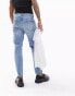 ASOS DESIGN tapered fit jeans in mid vintage wash blue - MBLUE