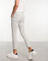 ASOS DESIGN tapered smart trousers in ice grey pin stripe