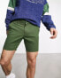 ASOS DESIGN skinny shorts in mid length in khaki