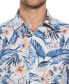 Men's Tropical Floral-Print Linen Blend Shirt