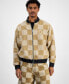 Men's Naliso Relaxed Fit Zip-Front Checkered Track Jacketed