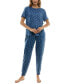 Women's 2-Pc. Printed Jogger Pajamas Set