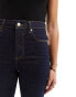 River Island high rise flared jeans in mid-blue