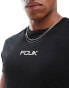 French Connection crew neck t-shirt with FCUK chest logo in black